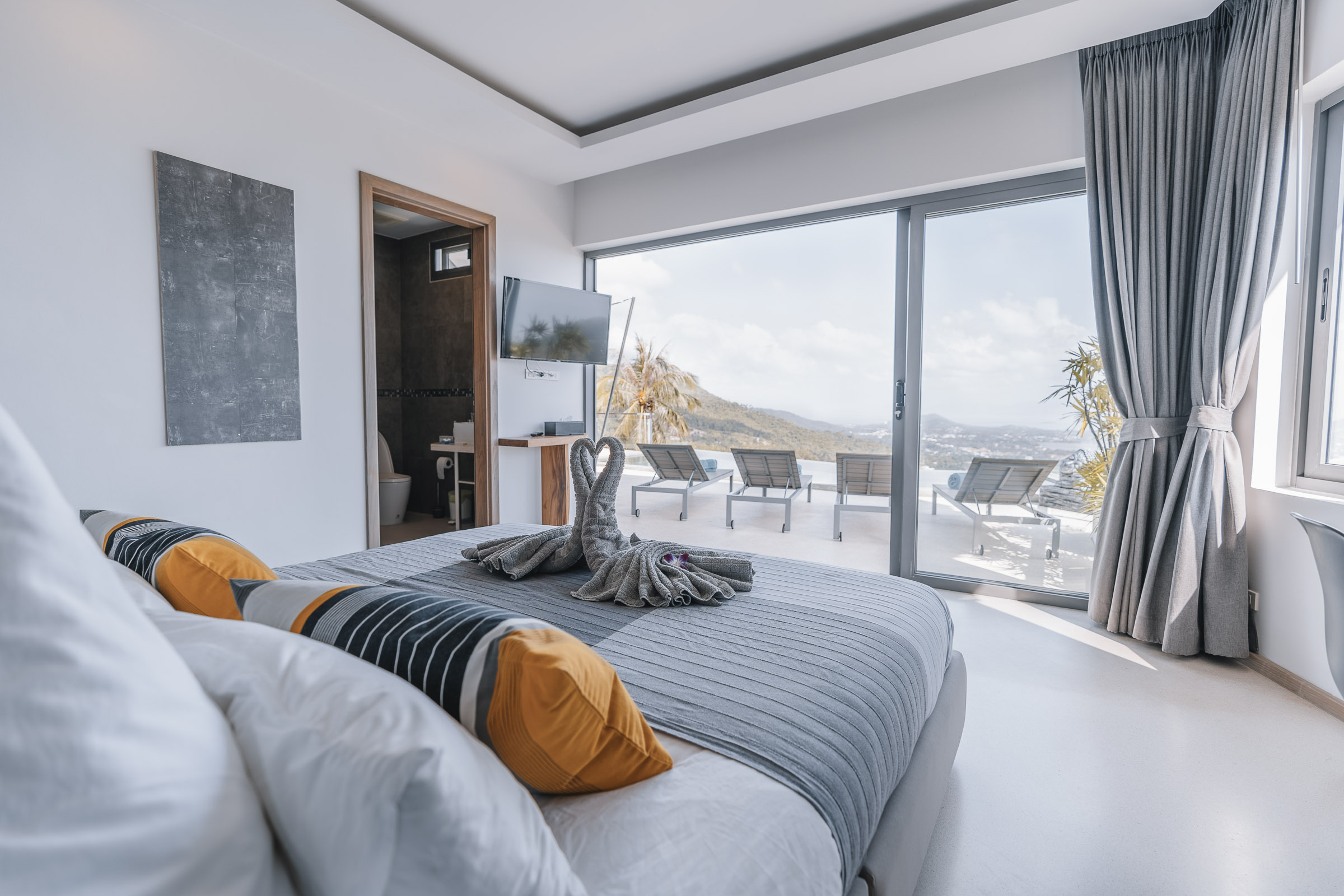 Master bedroom with ocean view